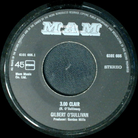 Gilbert O'sullivan - 3.00 Clair / What Could Be Nicer side A