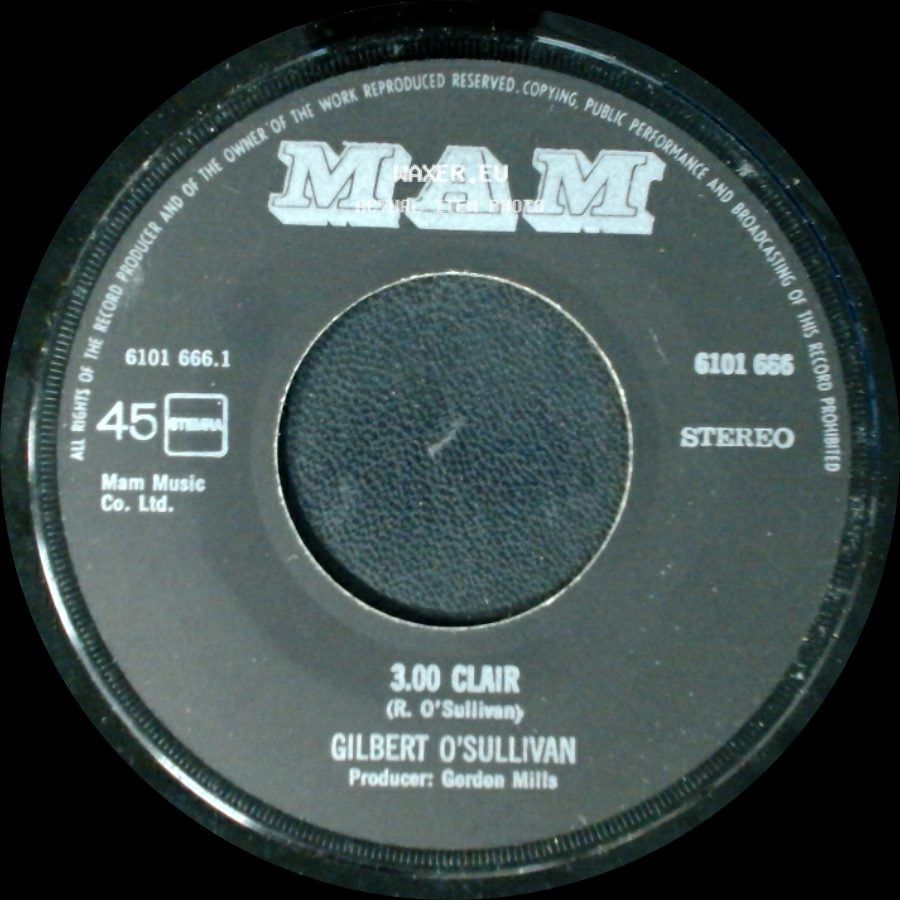 Gilbert O'sullivan - 3.00 Clair / What Could Be Nicer side A