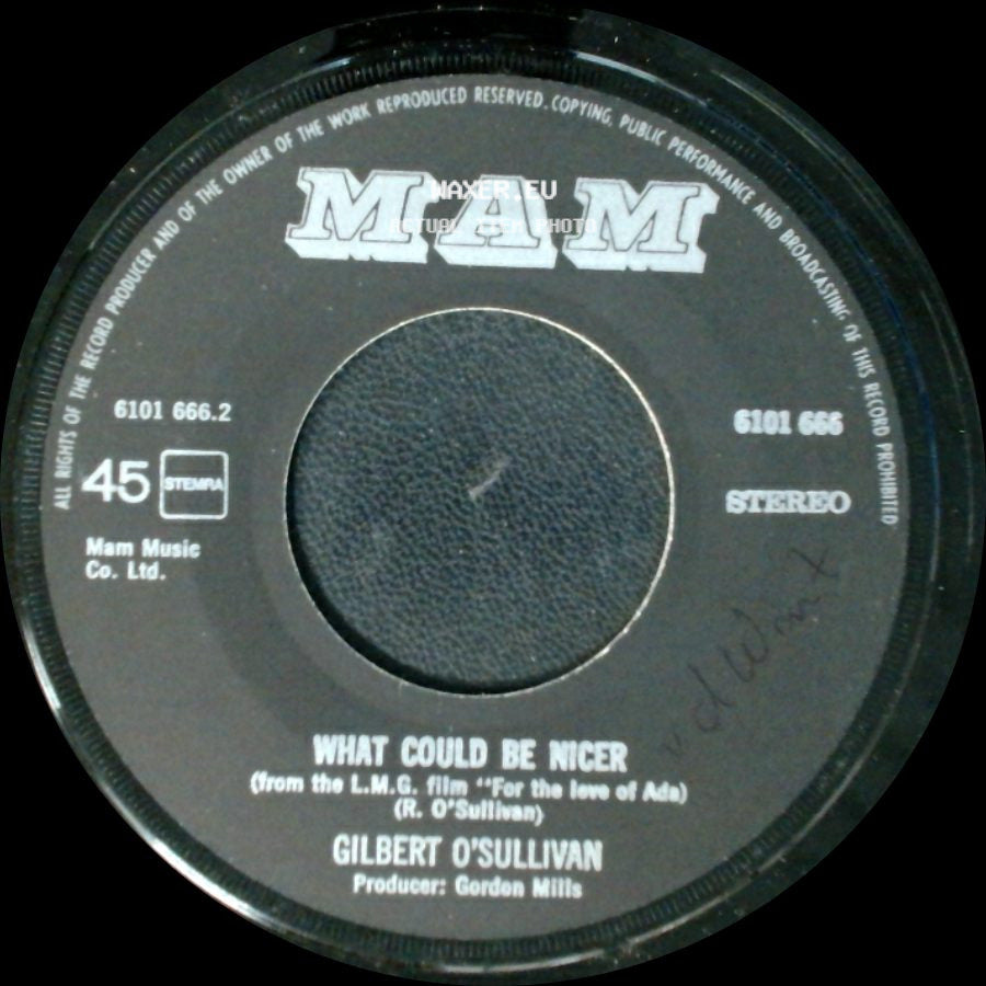 Gilbert O'sullivan - 3.00 Clair / What Could Be Nicer side B