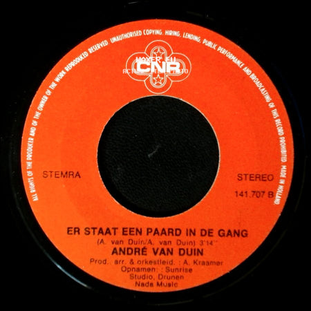 André Van Duin - Er Staat Een Paard In De Gang / Flip Fluitketel side A