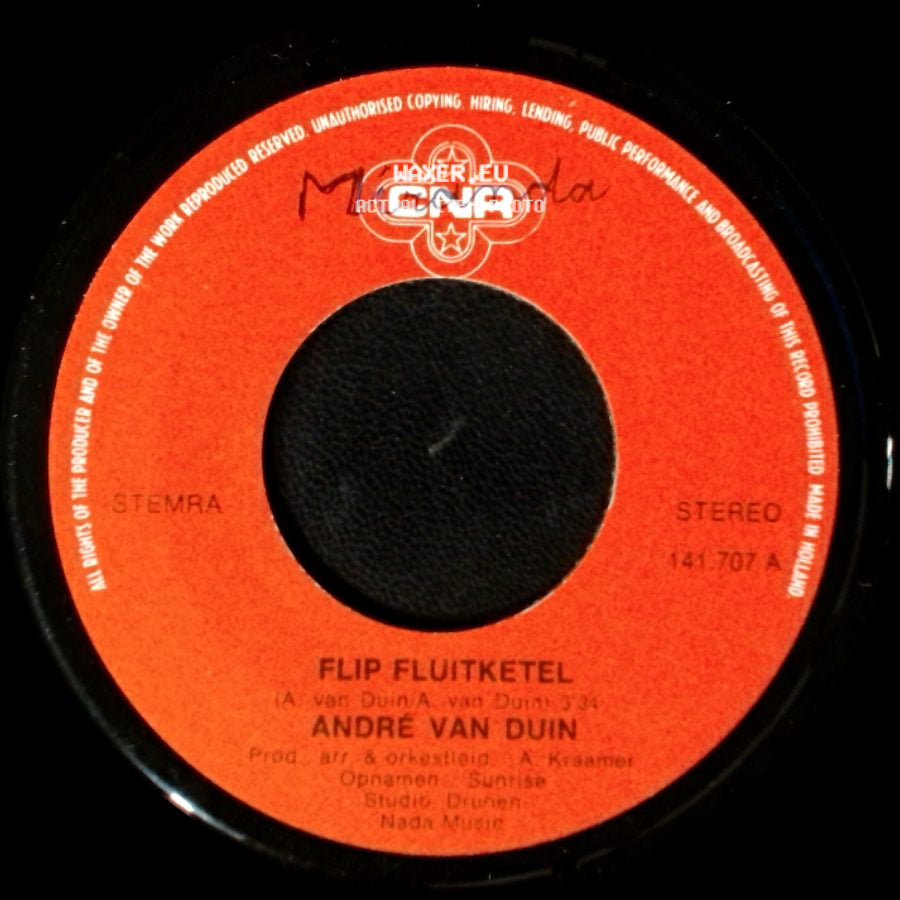 André Van Duin - Er Staat Een Paard In De Gang / Flip Fluitketel side B
