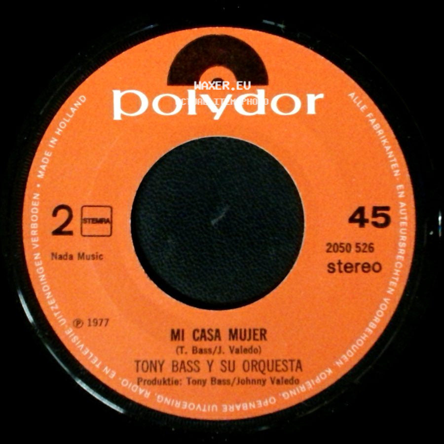 Tony Bass Y Su Orquesta - Mi Casa Mujer / Palo Bonito side A