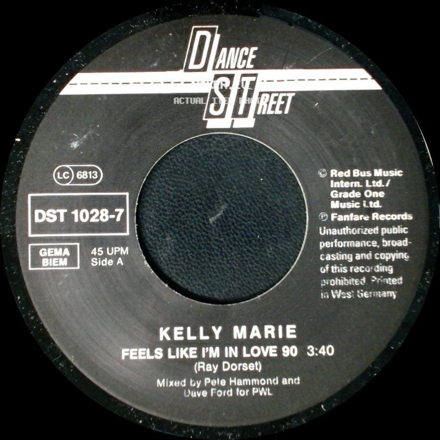 Kelly Marie - Feels Like I'm In Love 90 / My Heart Surrenders side A