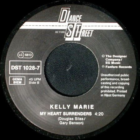 Kelly Marie - Feels Like I'm In Love 90 / My Heart Surrenders side B