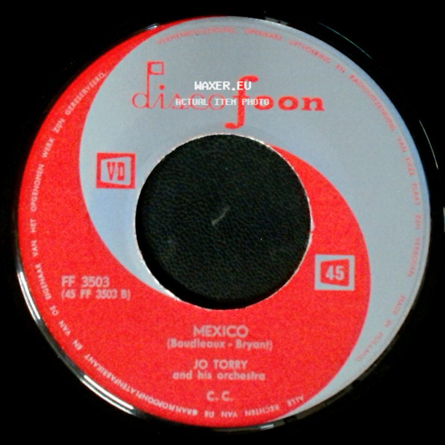 Jo Torry / Jo Tory And His Orchestra - Hear My Song Violetta / Mexico side B