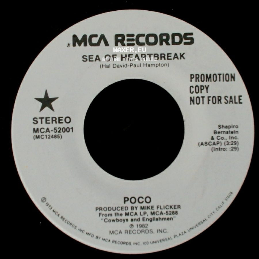 Poco - Sea Of Heartbreak / Sea Of Heartbreak side B