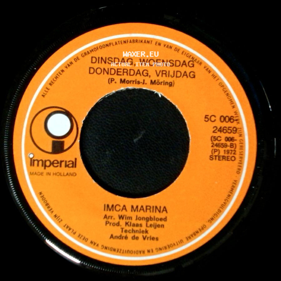 Imca Marina - Dinsdag, Woensdag Donderdag, Vrijdag / Vakantie Voorbij side A