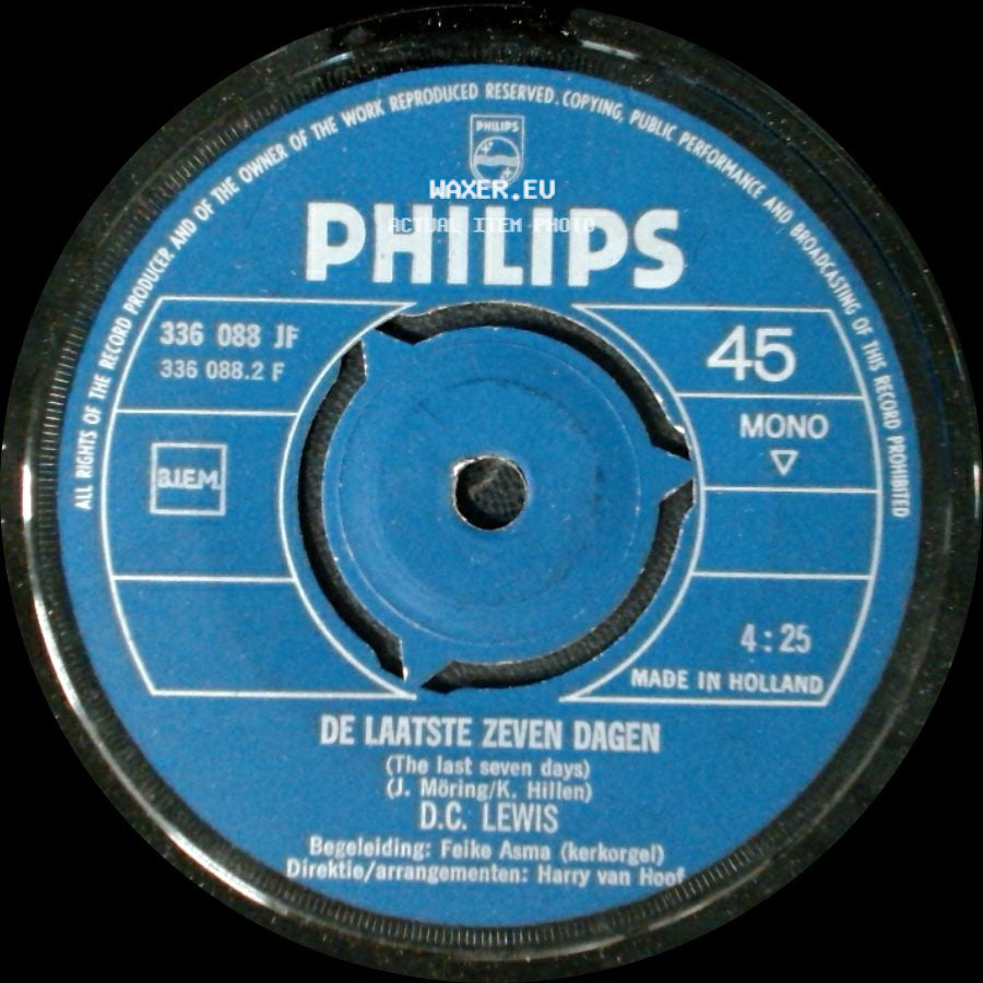 D.C. Lewis - De Laatste Zeven Dagen (The Last Seven Days) / Mijn Gebed side A