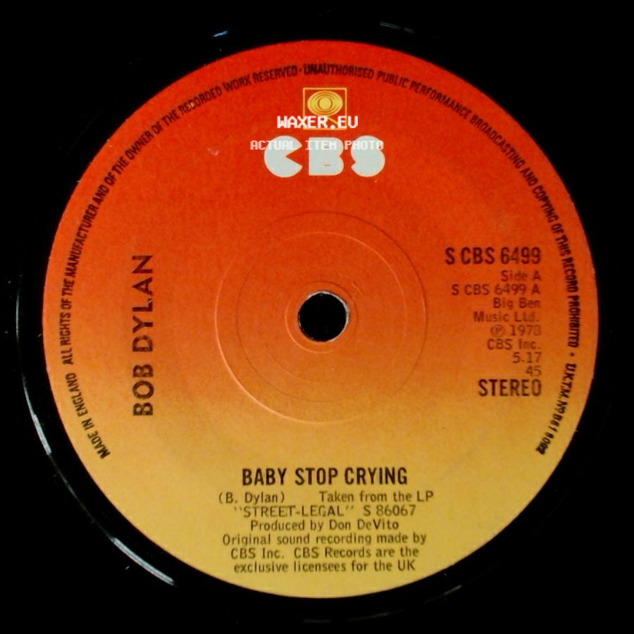 Bob Dylan - Baby Stop Crying / New Pony side A