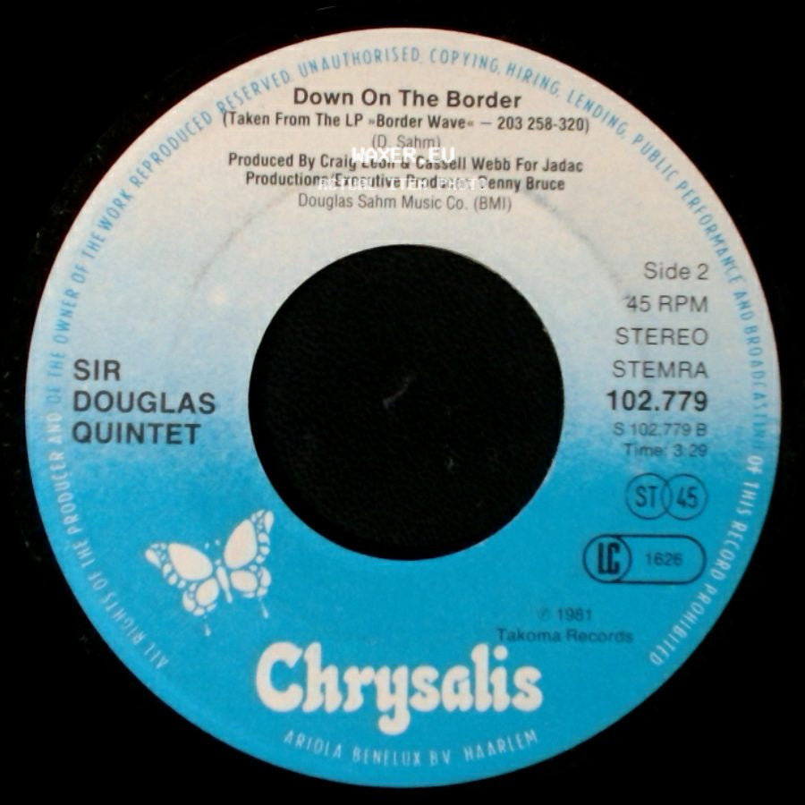 Sir Douglas Quintet - Sheila Tequila / Down On The Border side B