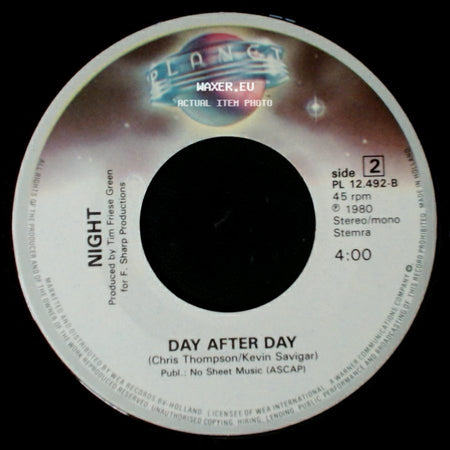 Night - Love On The Airwaves / Day After Day side B