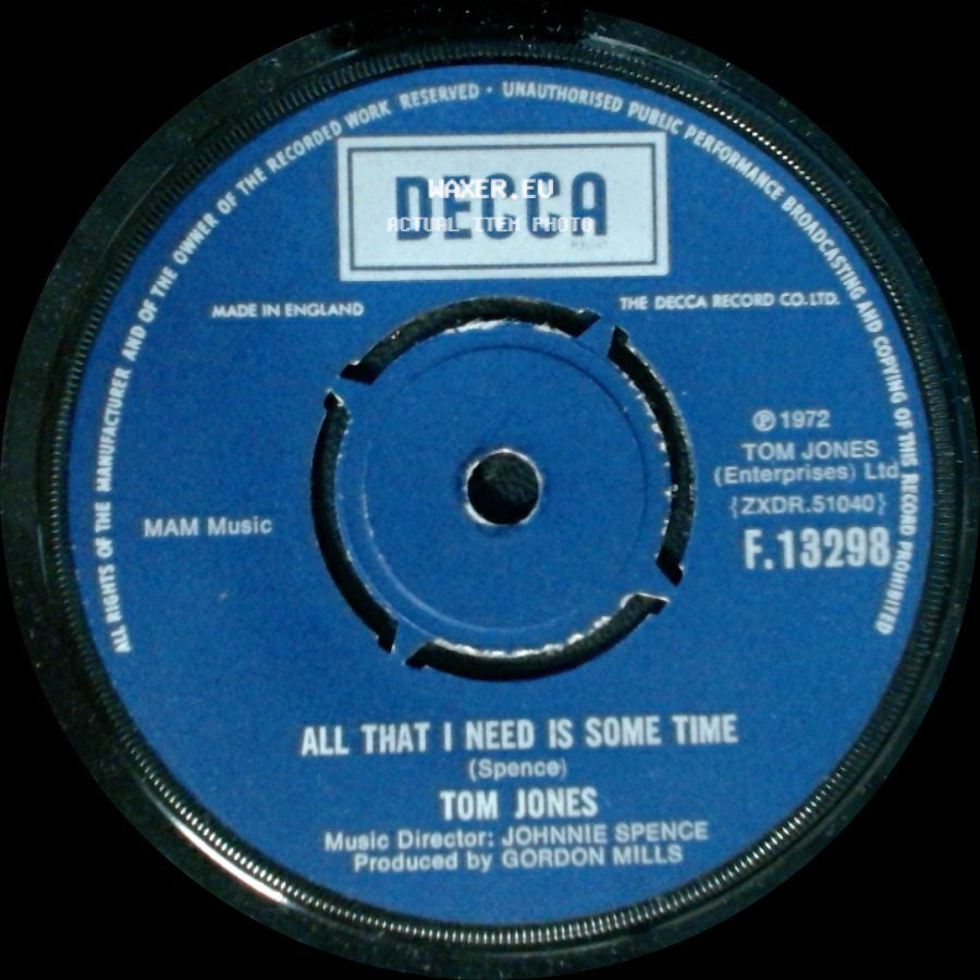 Tom Jones - All That I Need Is Some Time / The Young New Mexican Puppeteer side A