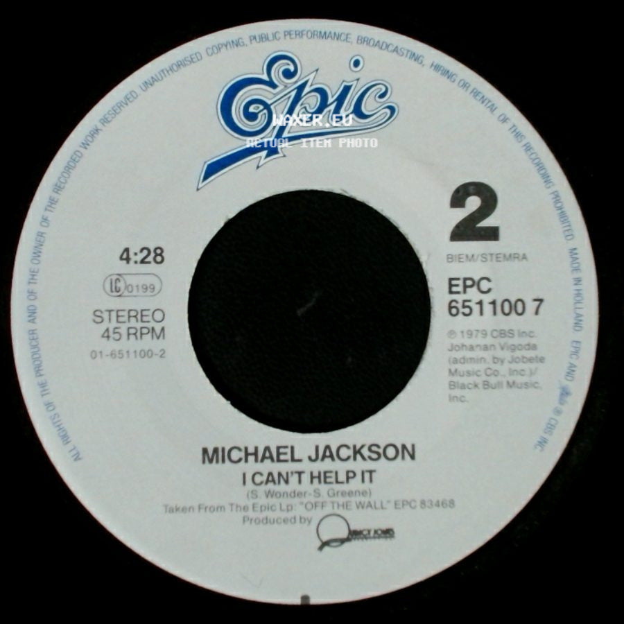 Michael Jackson - I Can't Help It / Bad side A