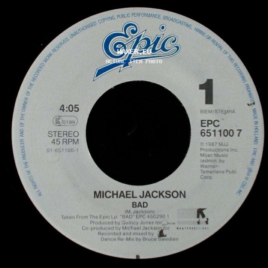 Michael Jackson - I Can't Help It / Bad side B