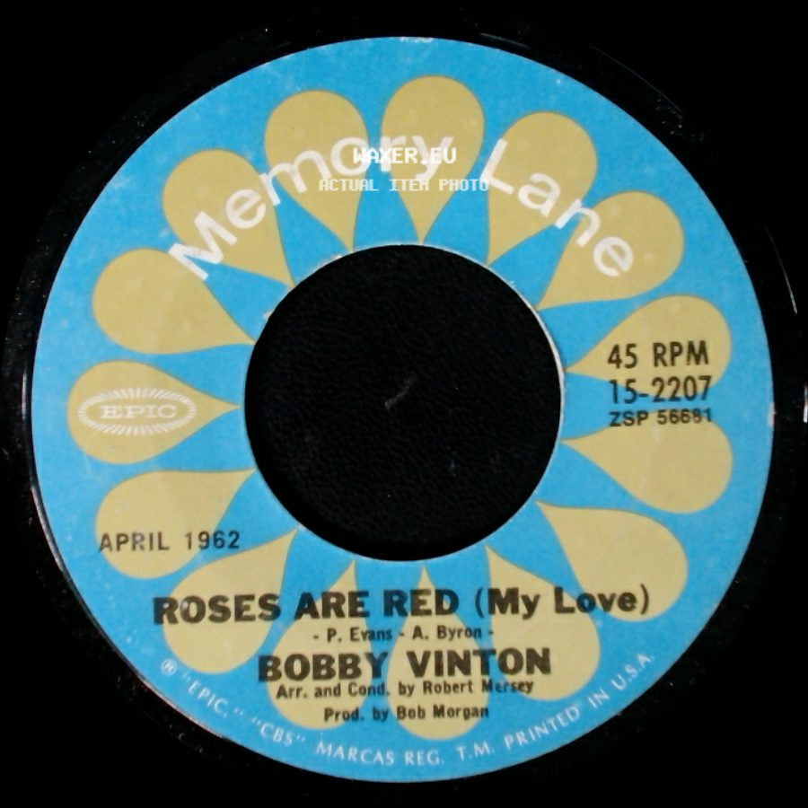 Bobby Vinton - Roses Are Red (My Love) / Rain Rain Go Away side A