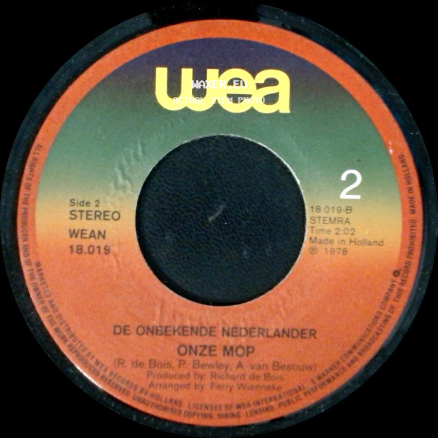 Het Hondenkoor / De Onbekende Nederlander - De Onbekende Nederlander / Onze Mop side B