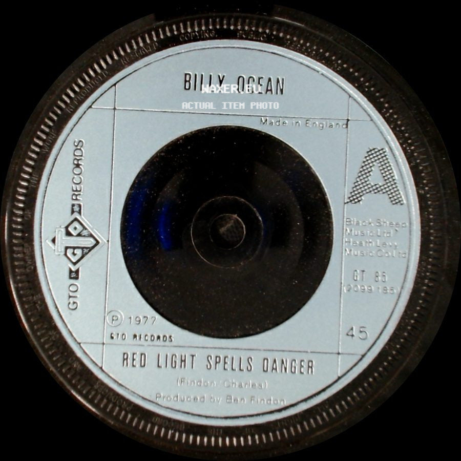 Billy Ocean - Sweet Memories / Red Light Spells Danger side B