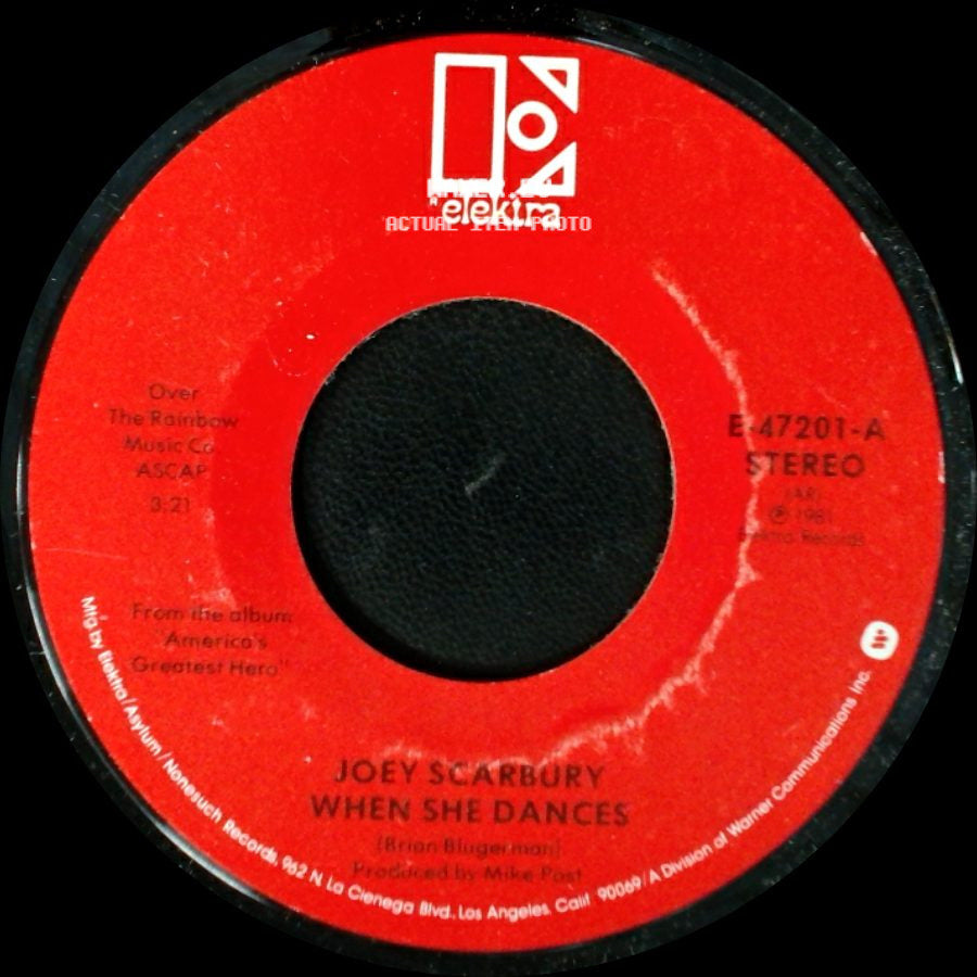 Joey Scarbury - Everything But Love / When She Dances side B