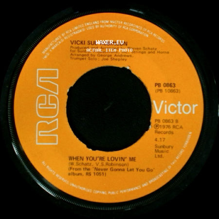 Vicki Sue Robinson / Vicki Sue Robinson With The New York Community Choir - When You're Lovin' Me / Medley: A) Should I Stay B) I Won't Let You Go side A