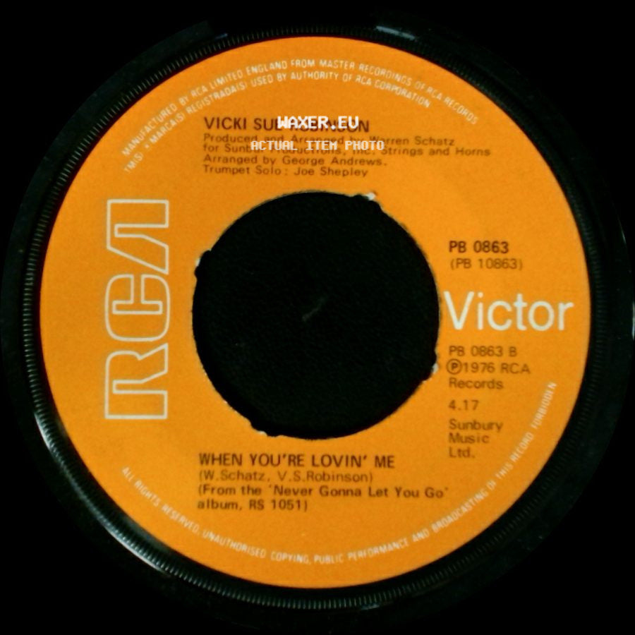 Vicki Sue Robinson / Vicki Sue Robinson With The New York Community Choir - When You're Lovin' Me / Medley: A) Should I Stay B) I Won't Let You Go side A