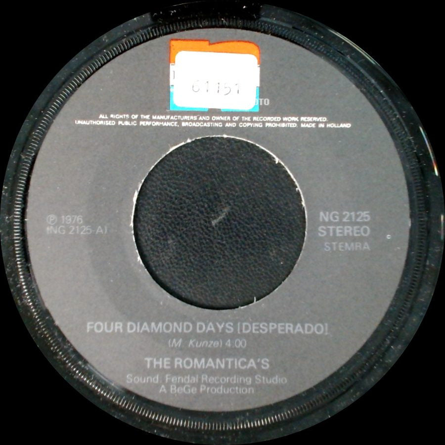 The Romantica's - Four Diamond Days [Desperado] / Let's Walk (O-Coco) side A