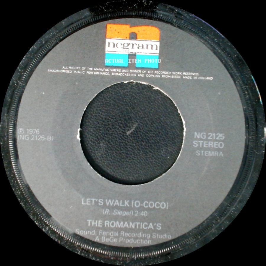 The Romantica's - Four Diamond Days [Desperado] / Let's Walk (O-Coco) side B