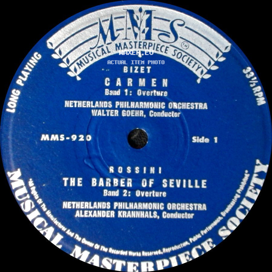 Bizet / Rossini / Verdi / Mozart - Carmen / The Barber Of Seville / La Traviata / The Marriage Of Figaro side A