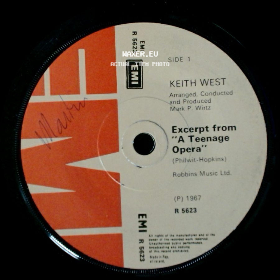 Keith West / Mark Wirtz Orchestra - Excerpt From "A Teenage Opera" / Theme From "A Teenage Opera" side A