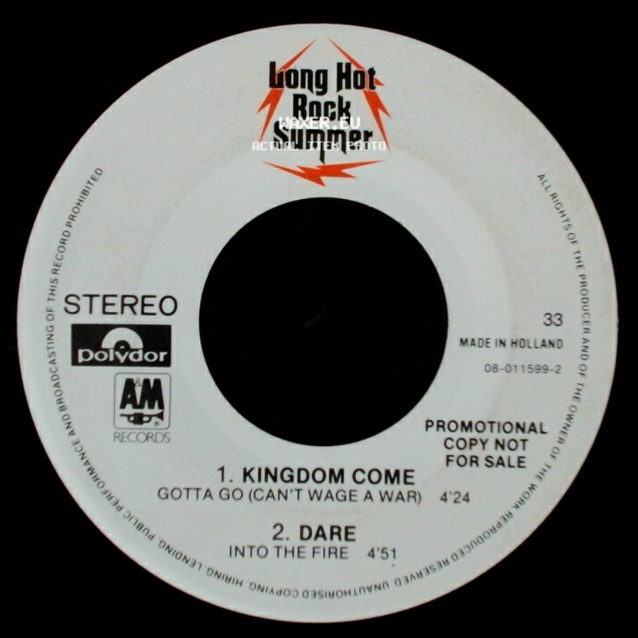 Bon Jovi - Born To Be My Baby / 1. Kingdom Come - Gotta Go (Can't Wage A War) / 2. Dare - Into The Fire side B