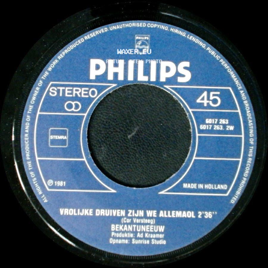 Bekantuneeuw - Ik Ken Munne Mens Nie Veinde / Vrolijke Druiven Zijn We Allemaol side B