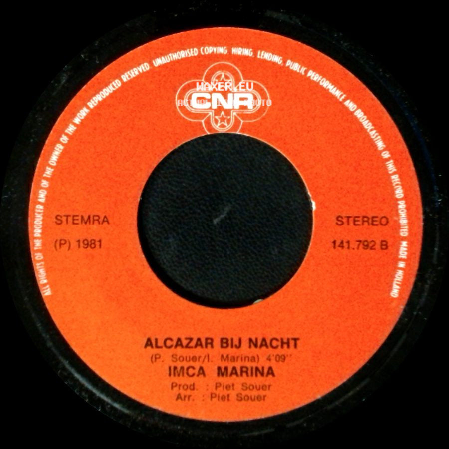 Imca Marina - Meissie Van De Vlakte / Alcazar Bij Nacht side B