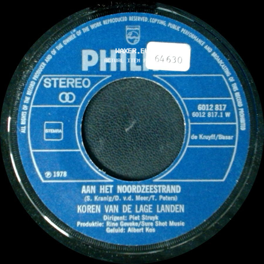 Koren Van De Lage Landen - M'n Kinderjaren (Schön Ist Die Jugend) / Aan Het Noordzeestrand side B