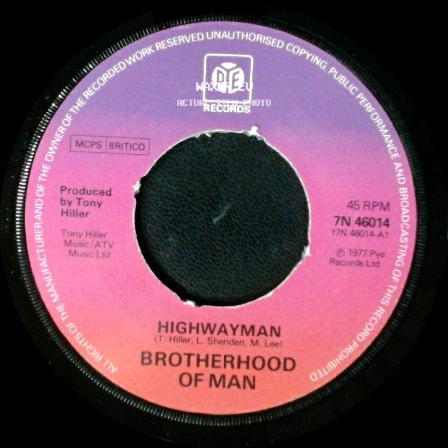 Brotherhood Of Man - Star / Highwayman side B