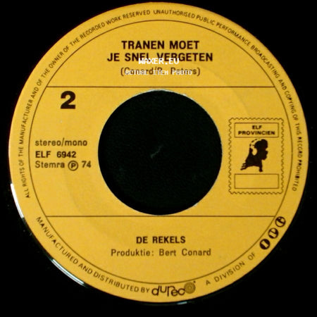 Frans En Monique / De Rekels - He Monique / Tranen Moet Je Snel Vergeten side B