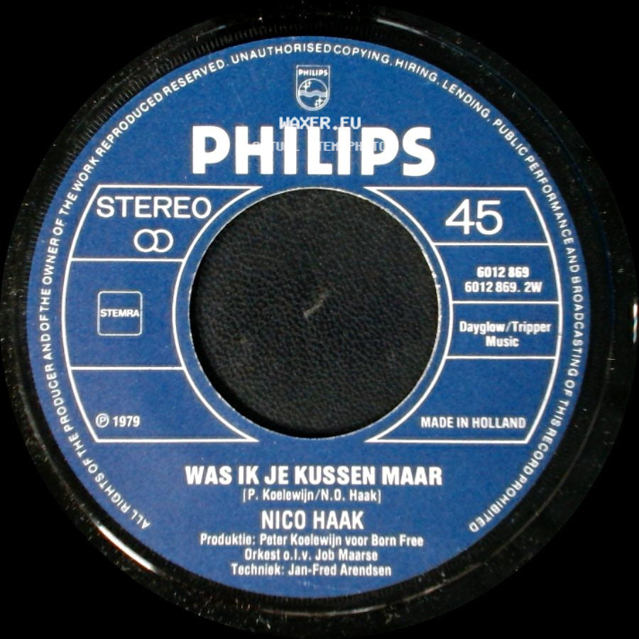 Nico Haak - Geef Mij Maar Holland Aan 't Ijsselmeer / Was Ik Je Kussen Maar side B