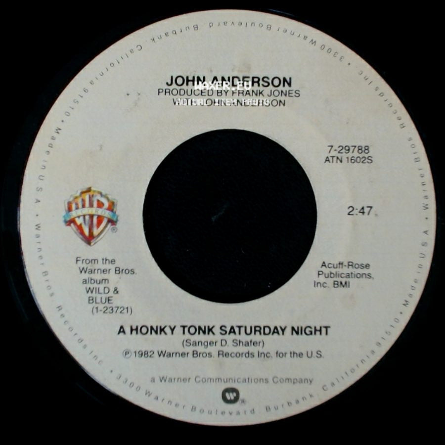 John Anderson - Swingin' / A Honky Tonk Saturday Night side B