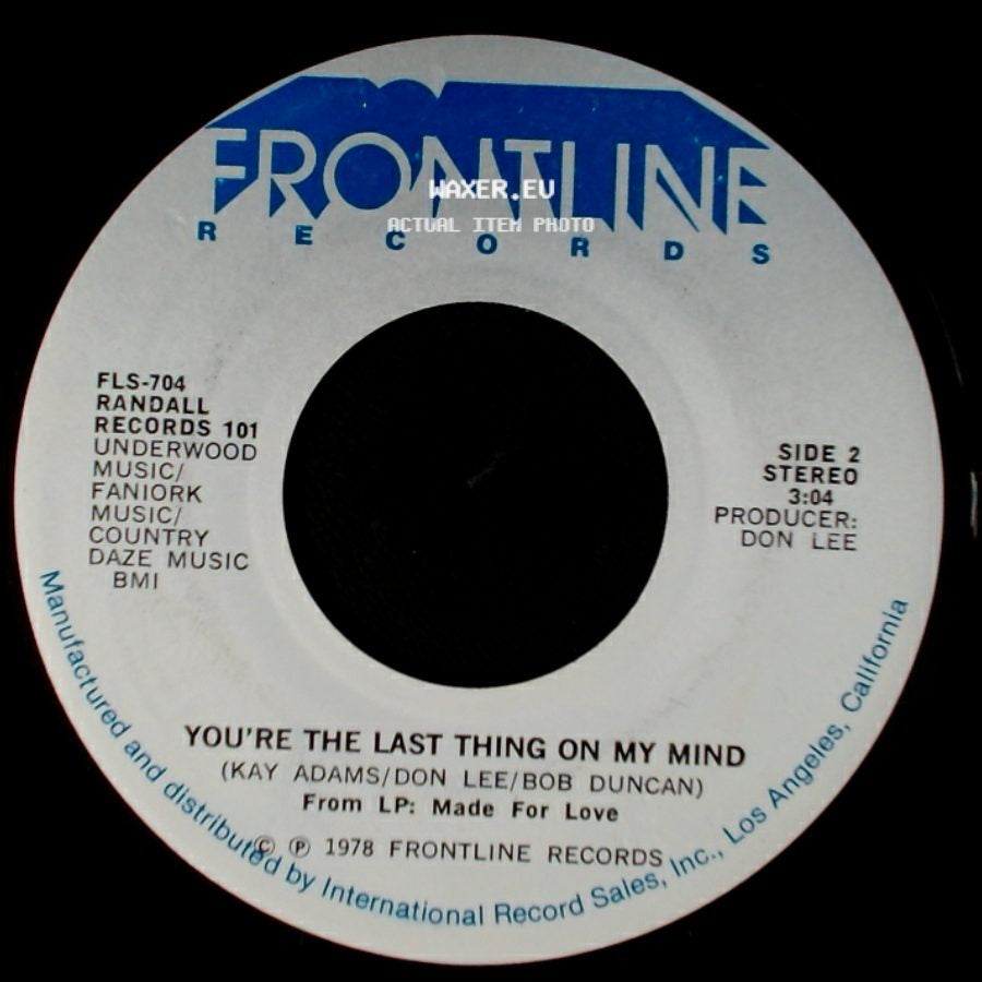 Randall - You Show Me Yours & I'll Show You Mine / You're The Last Thing On My Mind side B