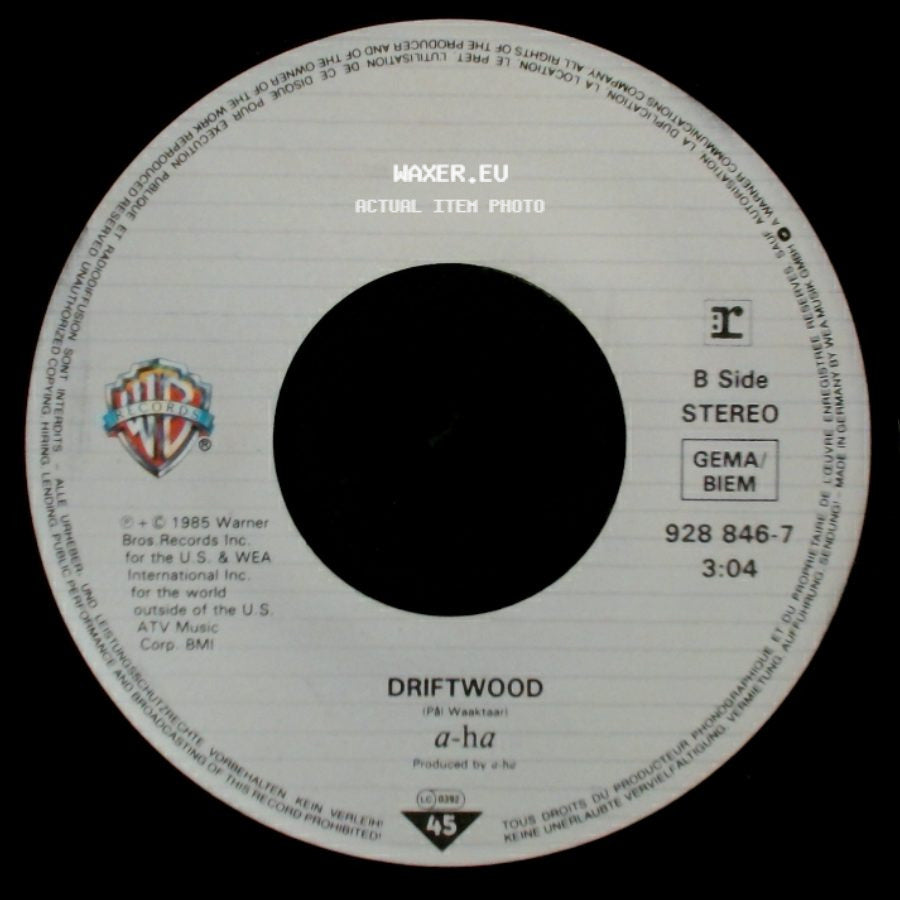 A-Ha - The Sun Always Shines On T.V. / Driftwood side B