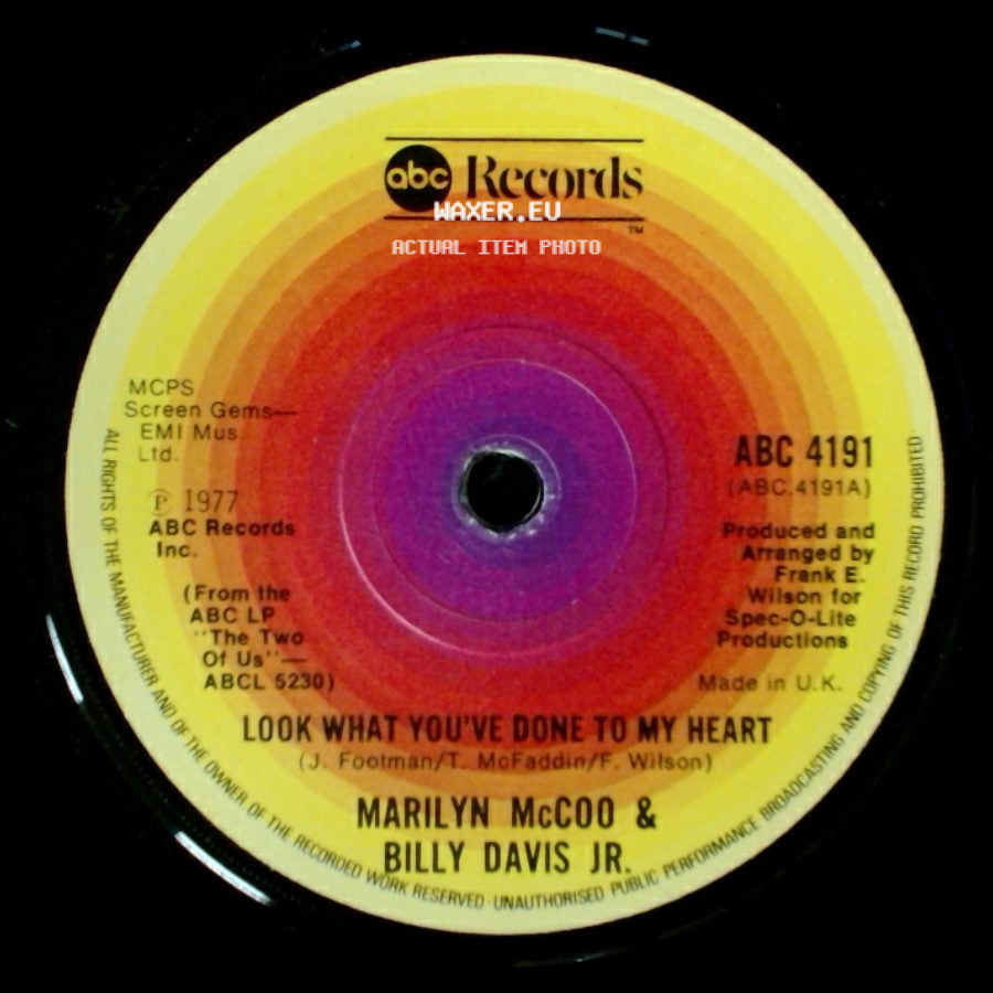 Marilyn Mccoo & Billy Davis Jr. - Look What You've Done To My Heart / In My Lifetime side A