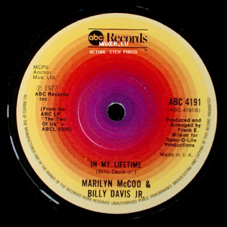 Marilyn Mccoo & Billy Davis Jr. - Look What You've Done To My Heart / In My Lifetime side B