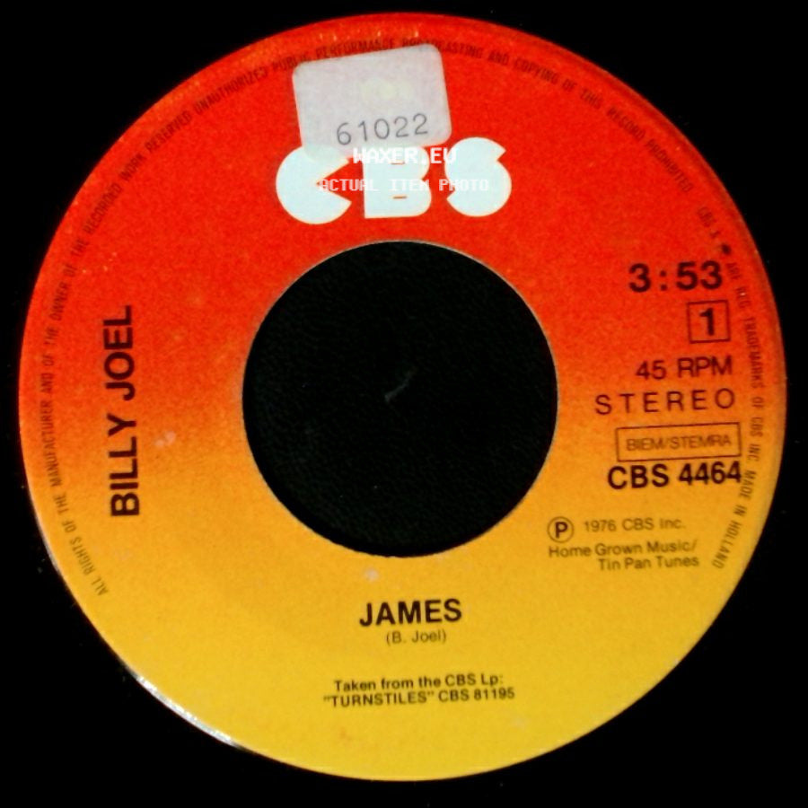 Billy Joel - Travellin' Prayer / James side B