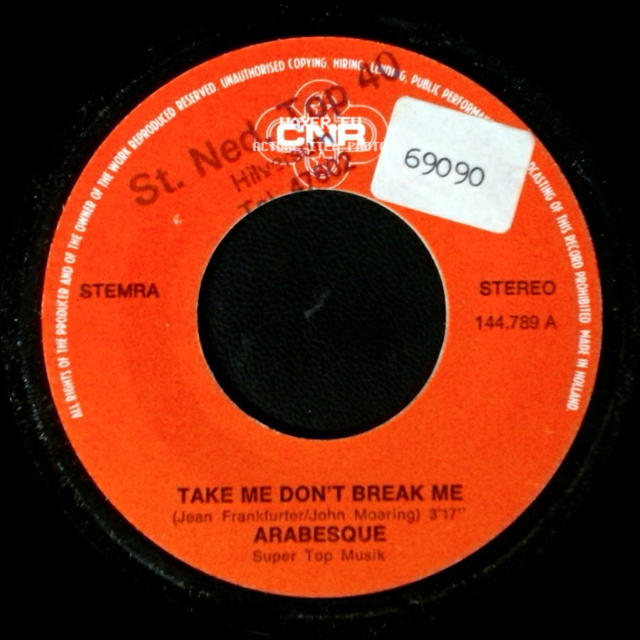 Arabesque - Parties In A Penthouse / Take Me Don't Break Me side B