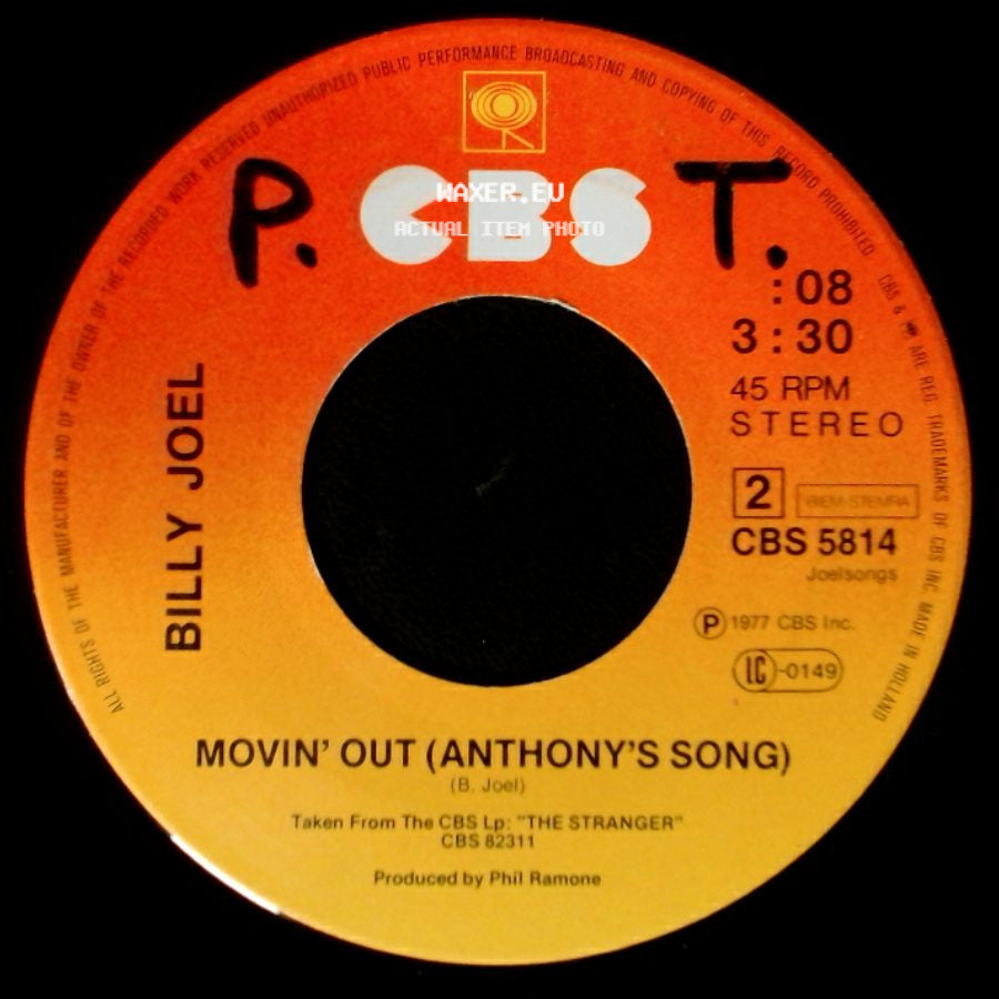 Billy Joel - She's Always A Woman / Movin' Out (Anthony's Song) side B