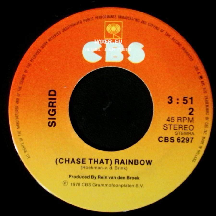 Sigrid - (Chase That) Rainbow / You Are My Life side A