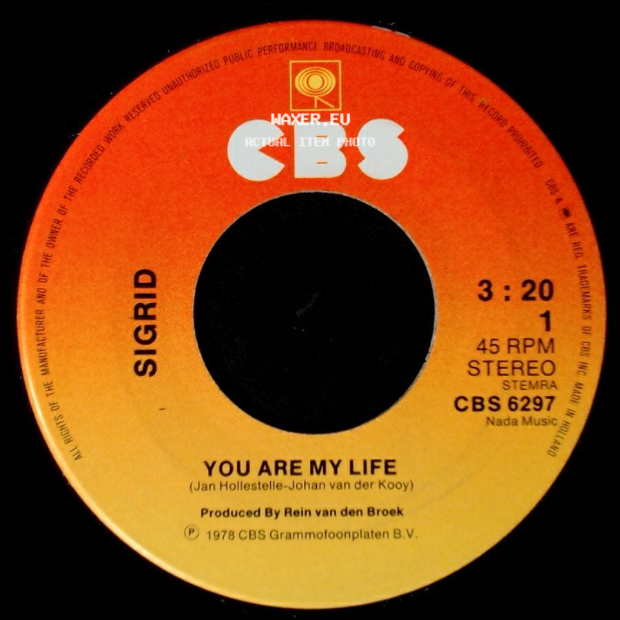 Sigrid - (Chase That) Rainbow / You Are My Life side B