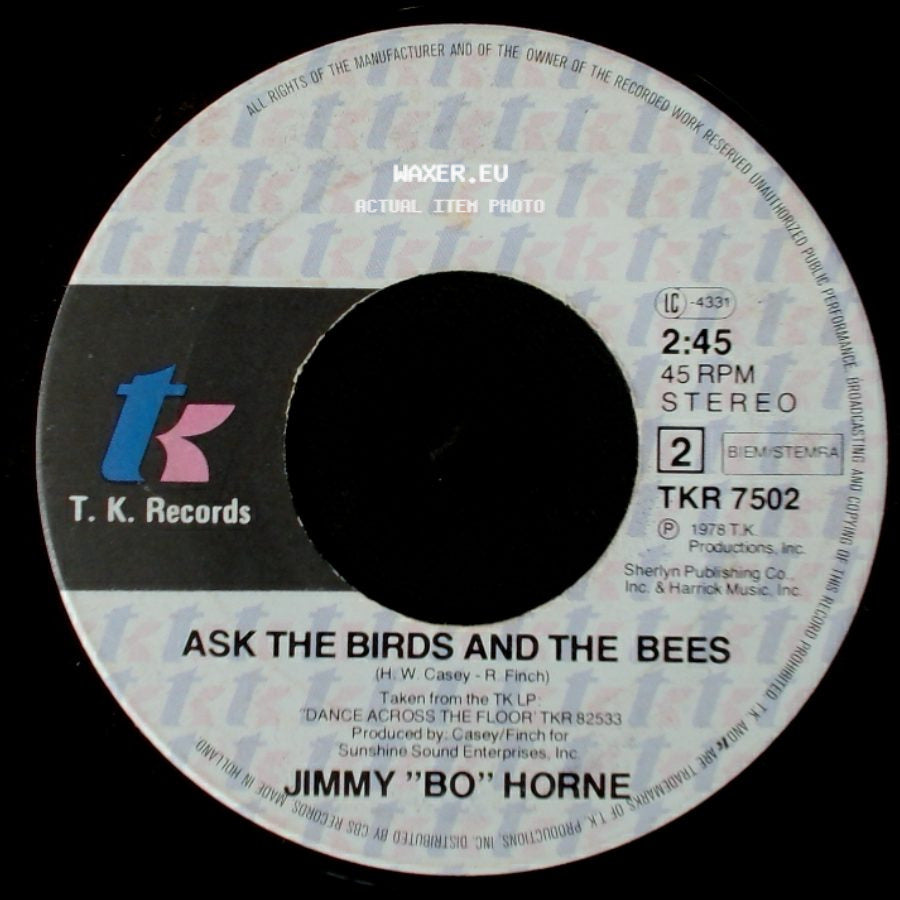 Jimmy "Bo" Horne - Ask The Birds And The Bees / Let Me (Let Me Be Your Lover) side A