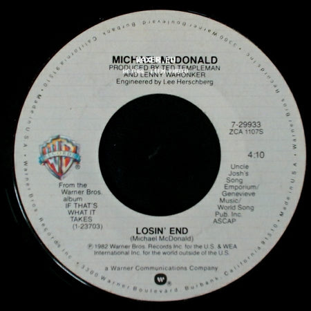 Michael Mcdonald - Losin' End / I Keep Forgettin' (Every Time You're Near) side A
