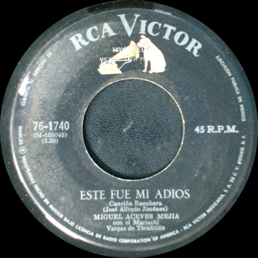Miguel Aceves Mejia - La Malagradecida / Este Fue Mi Adios side B