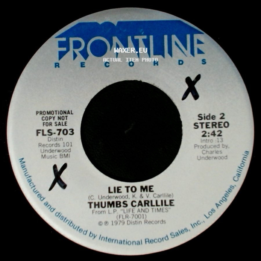 Thumbs Carlile - Bury Me Beneath The Willow / Lie To Me side B
