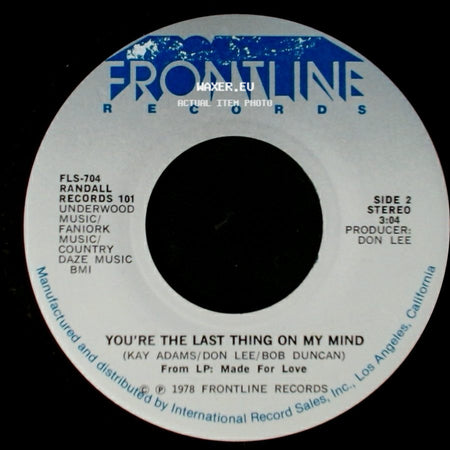 Randall Records 101 / Randall - You Show Me Yours & I'll Show You Mine / You're The Last Thing On My Mind side B